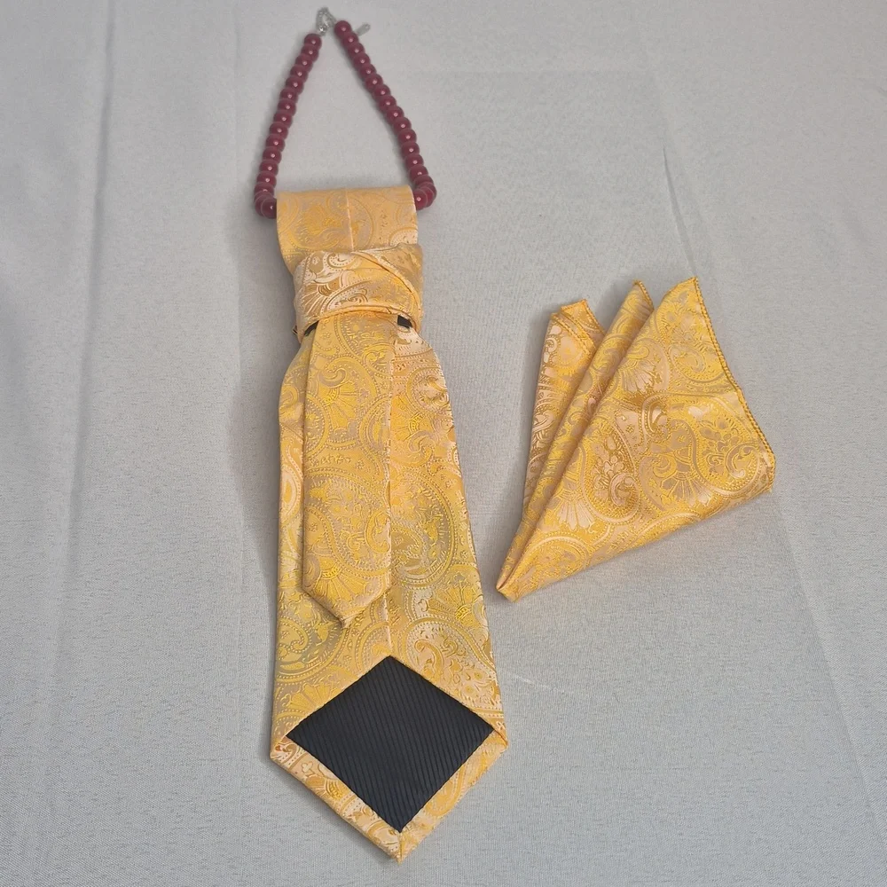Handcrafted Luxury Fashion Necktie Necklace 📿 (GOLDIE LOCS)